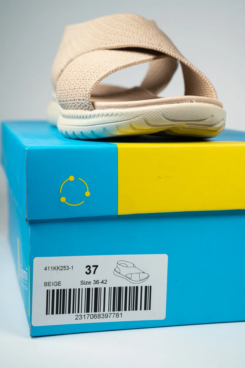 Geoomnii BEIGE Geoomnii Comfort Slide Sandals for Women – Cushioned Slip-On Casual Sandals for Daily Wear, Home, Travel & Walking for Women | Best Price UAE